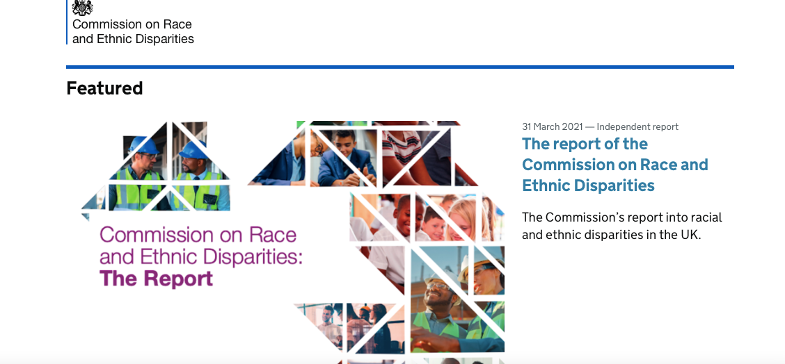 The Commission On Race And Ethnic Disparities Report - Don't Divide Us